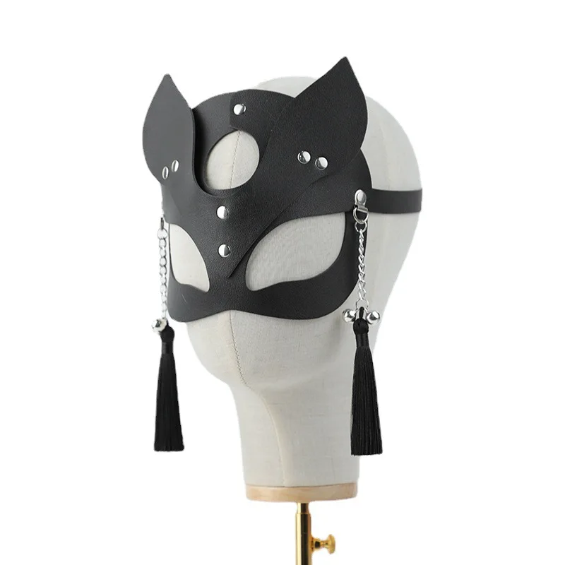 Masque de tête fétiche en cuir PU pour hommes et femmes, BDSM, Bondage, Catwoman, Halloween, Tim, Py Play, Sex Toy, Jeux de cosplay pour adultes