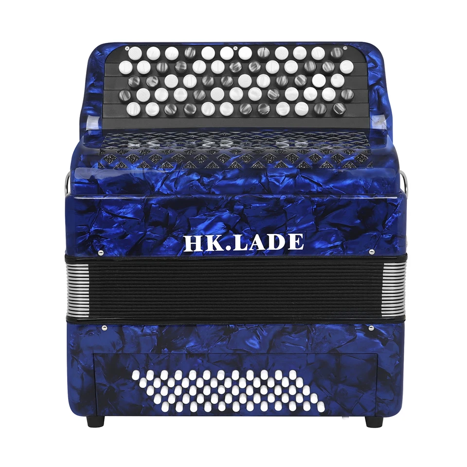 Hk・lade Ah-110ブルーバヤンアコーディオン、62キー、60ベース、3