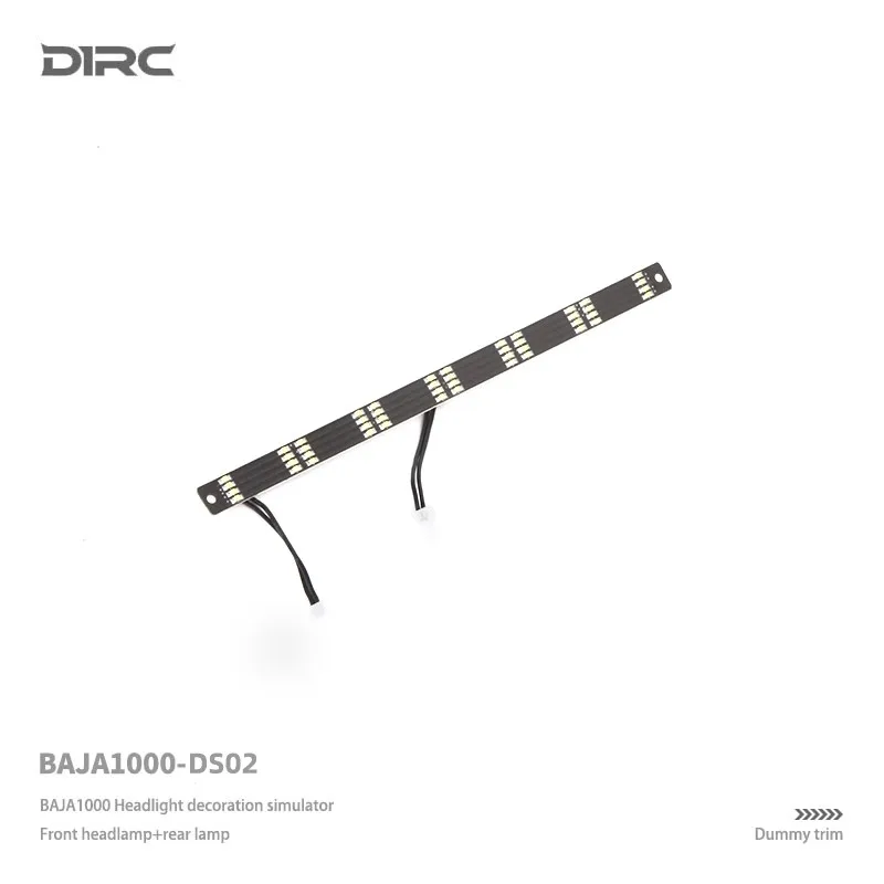 D1RC TRX4 Baha BAJA1000 Rohrrahmen aus Titanlegierung, spezielle Frontscheinwerfer-Autoschale, Simulationskomponente