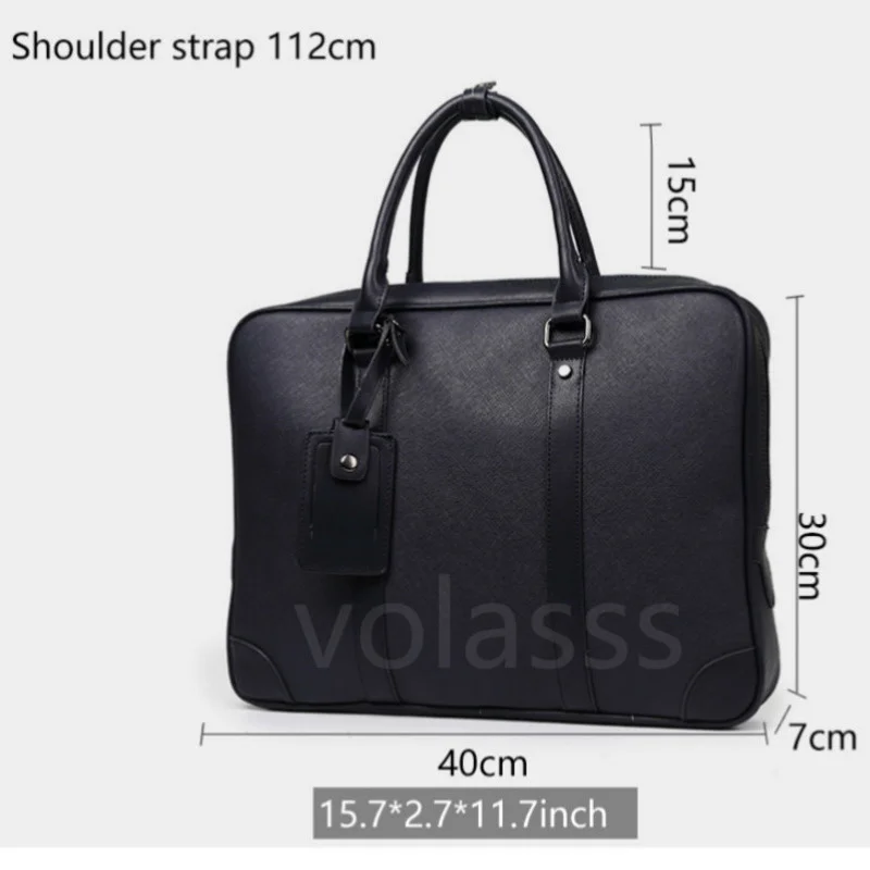 Imagem -04 - Bolsa Mensageiro de Couro para Homens e Mulheres Pasta Portátil Bolsa Única Bolsas de Computador 14 Nova