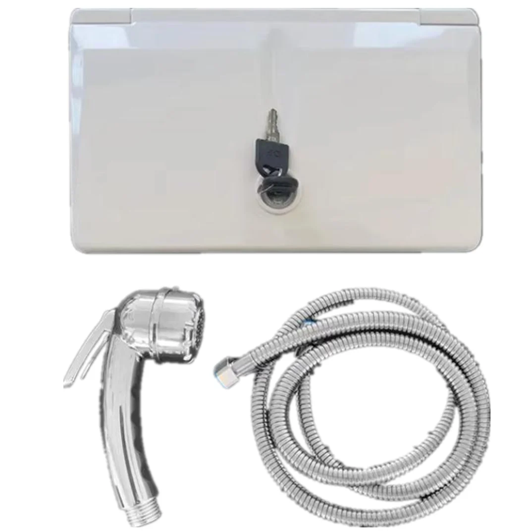 

Camper Accessories Hot And Cold Switches Pull-out Shower Box With Lock And Key Rv Parts Motorhome Caravan