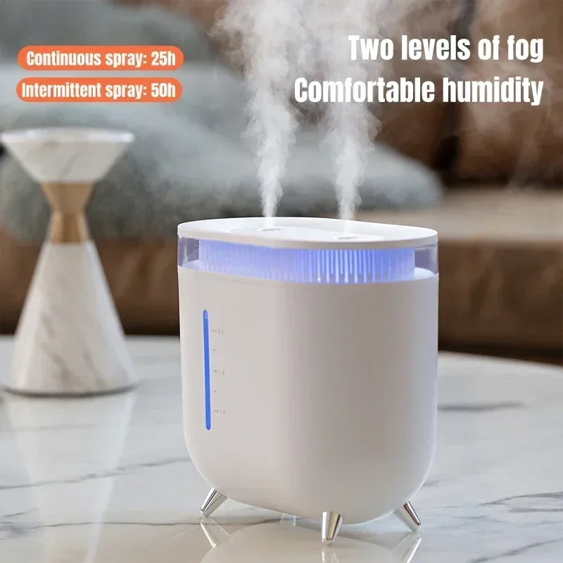 Electric  Air Humidifier 2L Dual Nozzle Home Room Desktop  USB Charging 3600mAh Battery Operated