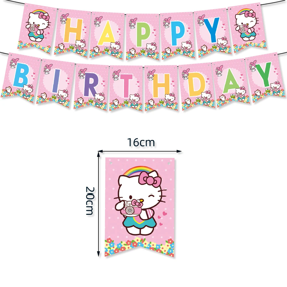 Hello Kitty Verjaardagsfeestje Decoraties Kitty Latex Ballonnen Papieren Servies Achtergrond Voor Kinderen Meisje Feestartikelen Speelgoed Geschenken Tassen