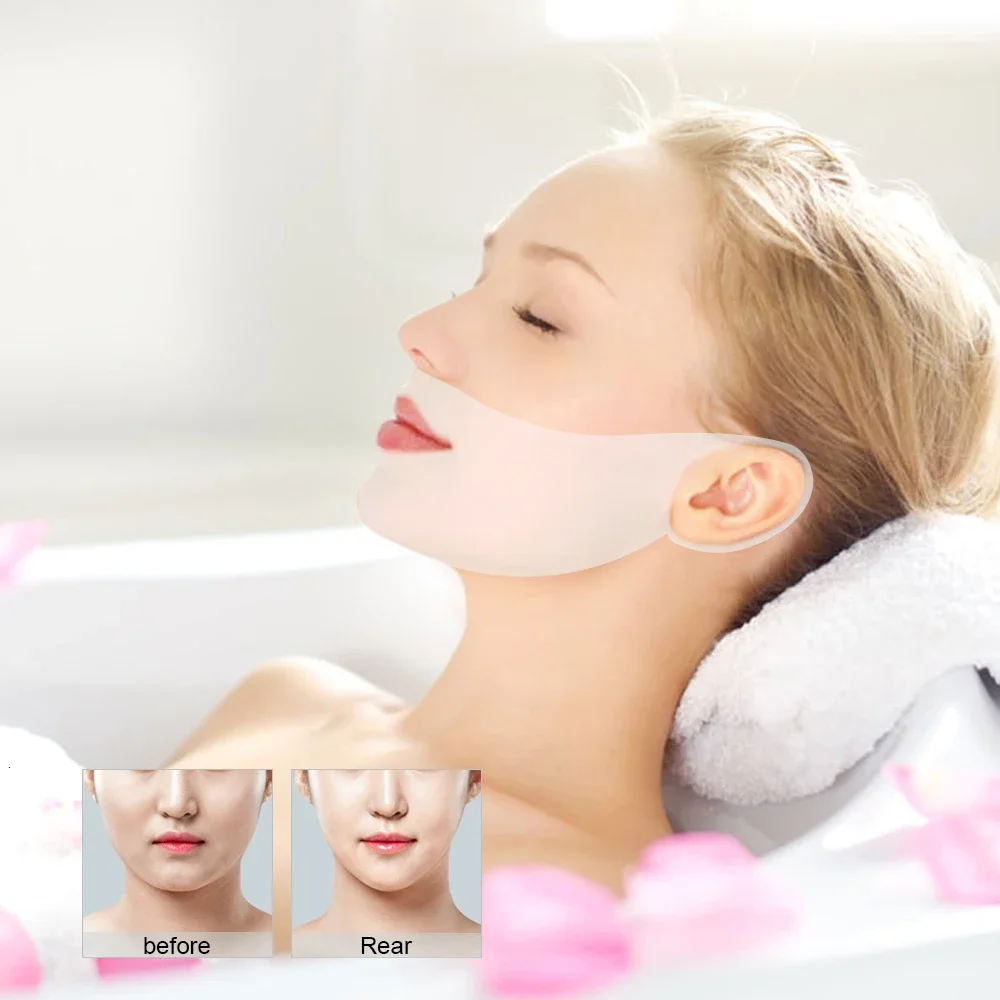 V 모양 마스크 페이스 퍼밍 마스크 턱 페이셜 리프팅 마스크 주름 마사지 셰이퍼 V 라인 마스크 슬리밍 뷰티 스킨 케어 도구 레이디