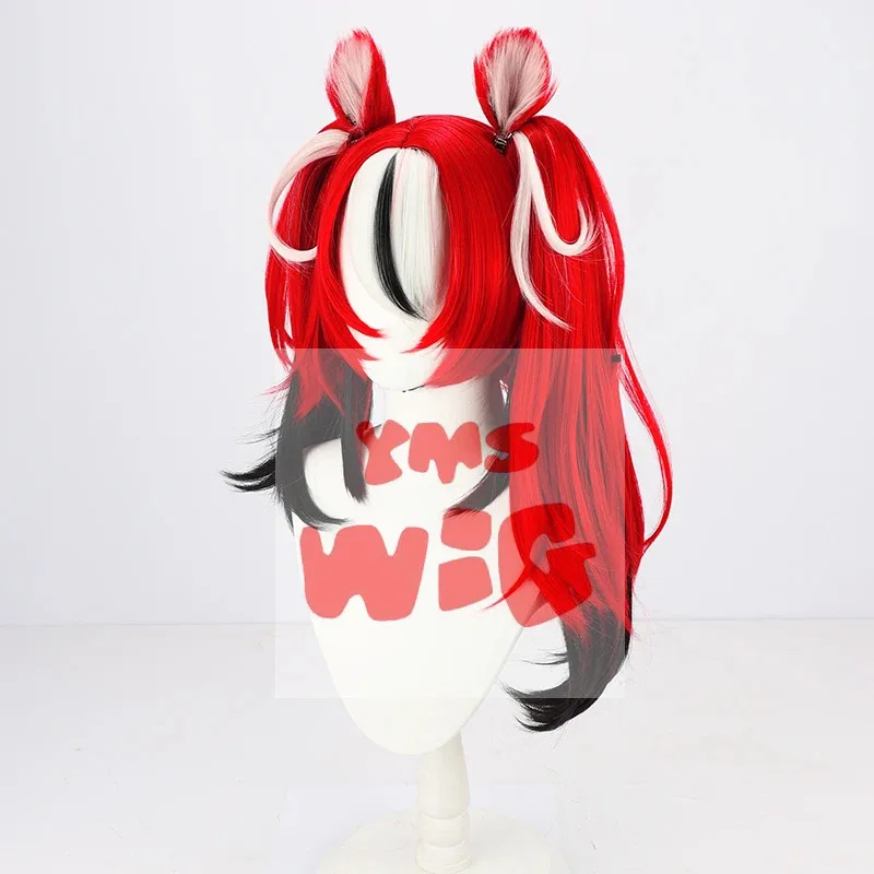 

qa156Hololive VTuber Hakos Baelz Косплей с ушками Хэллоуин Аниме Парики + Кепка для парика