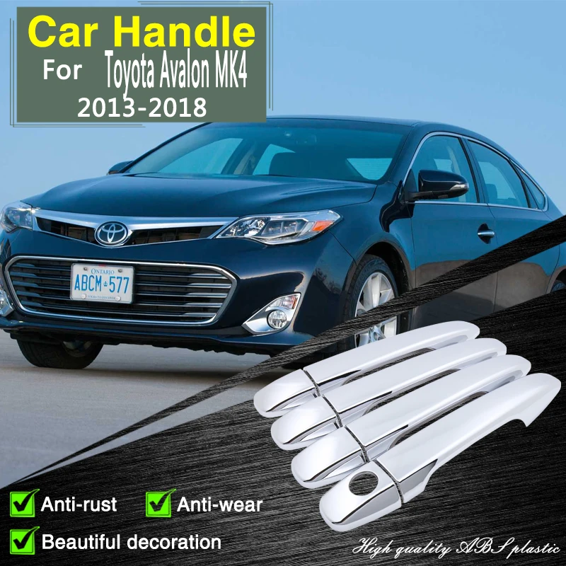 

for Toyota Avalon MK4 XX40 XLE GSX40 Pronard 2013~2018 Chrome Door Handle Cover Car Accessories Rustproof Stickers Decorative