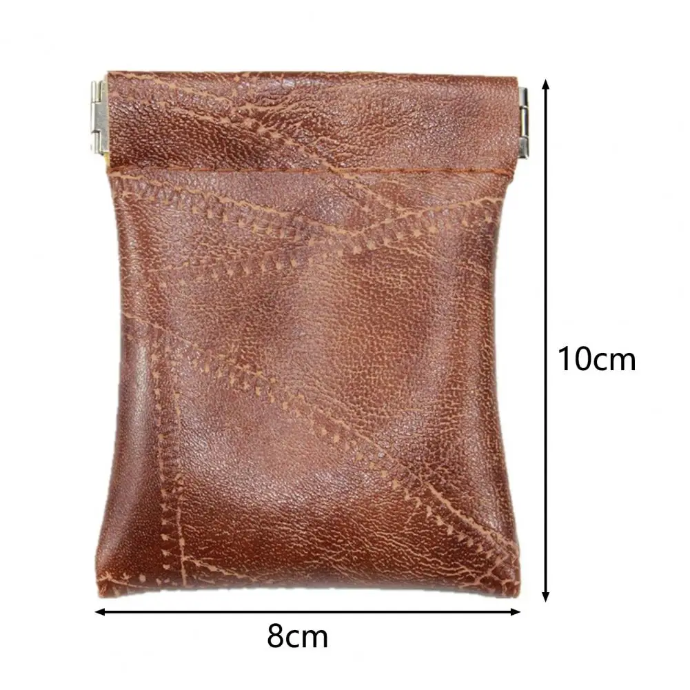 Leather Coin Purse Women Men Small Mini Short Wallet Bag Money Change Key Credit Card Holder