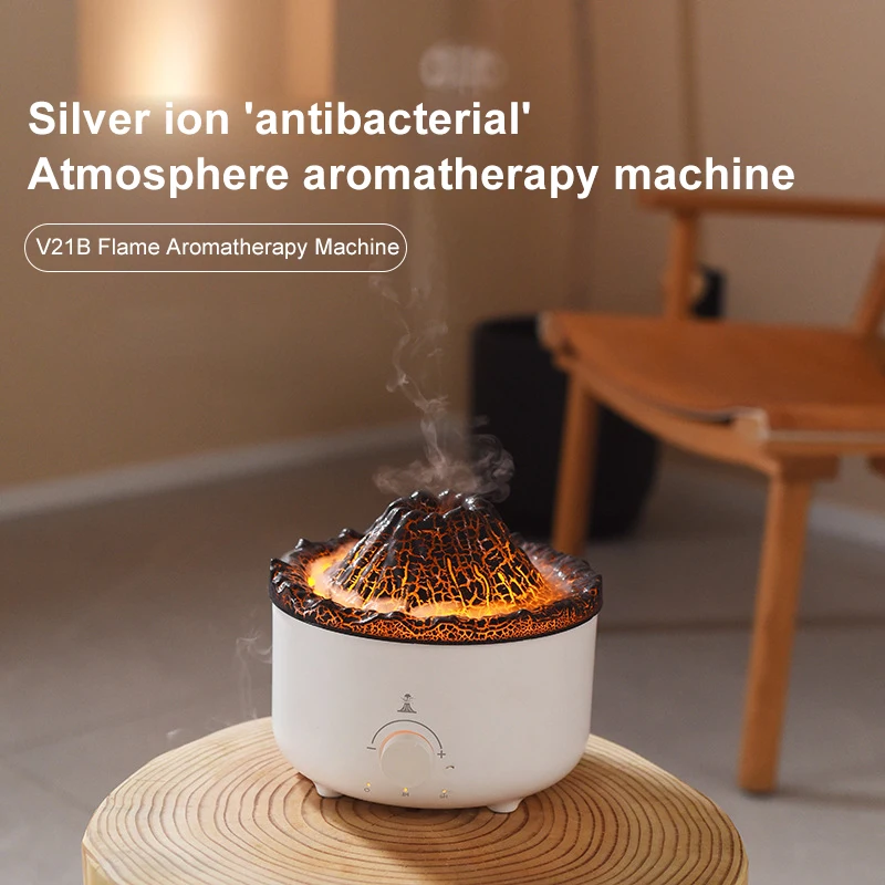 2024 560ML Remote Control Volcanic Jellyfish Flame Aromatherapy Machine Humidifier Essential Oil Fragrance Machine Diffuser Home