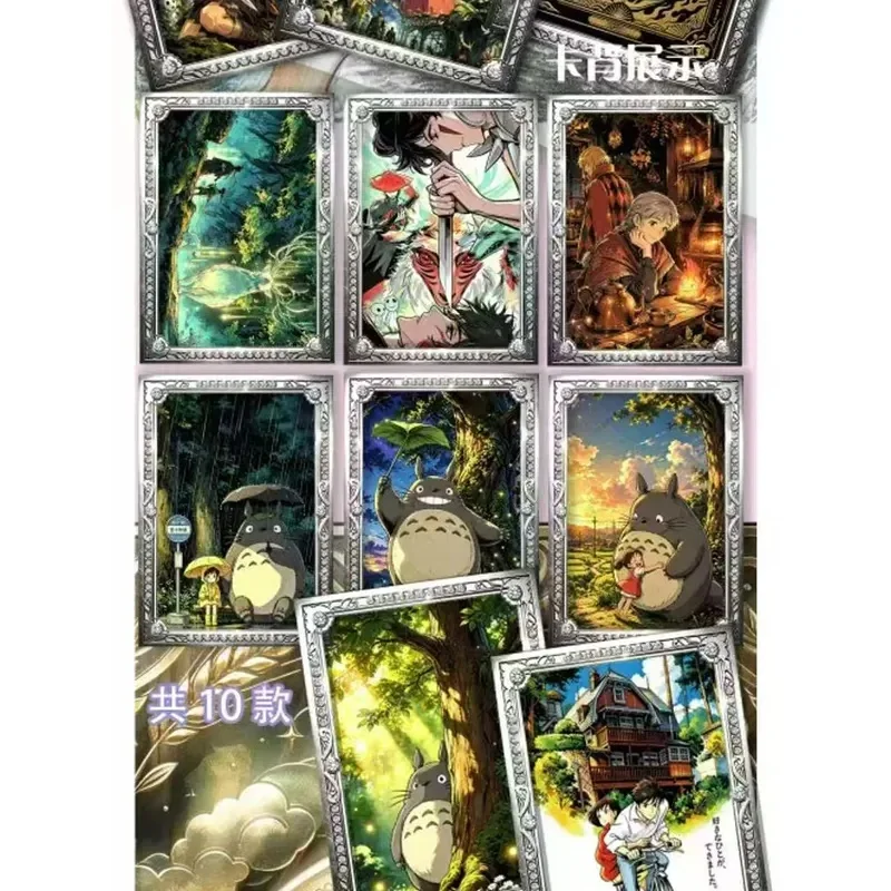 Wholesale Hayao Miyazaki Studio Ghibli Metal Diamond Trading Card Rare Character Collectible Cards Hobby Birthday Gifts