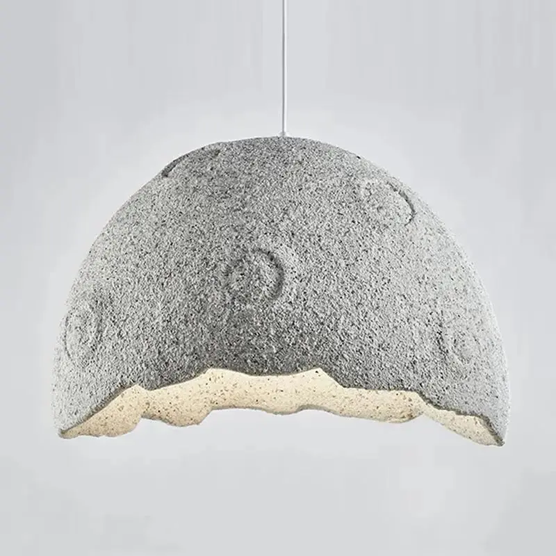 Europe Net Red Design Eggshell Shape Vintage Restaurant Droplight Wabi Sabi Dark Gray Home Stay Room Bedside Pendant Lamp