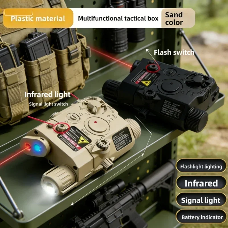 Brand New PEQ15 Tactical Airsoft Laser Box Flashlight Multi-Functional 20mm Rail Hunting CS Field Game Gear