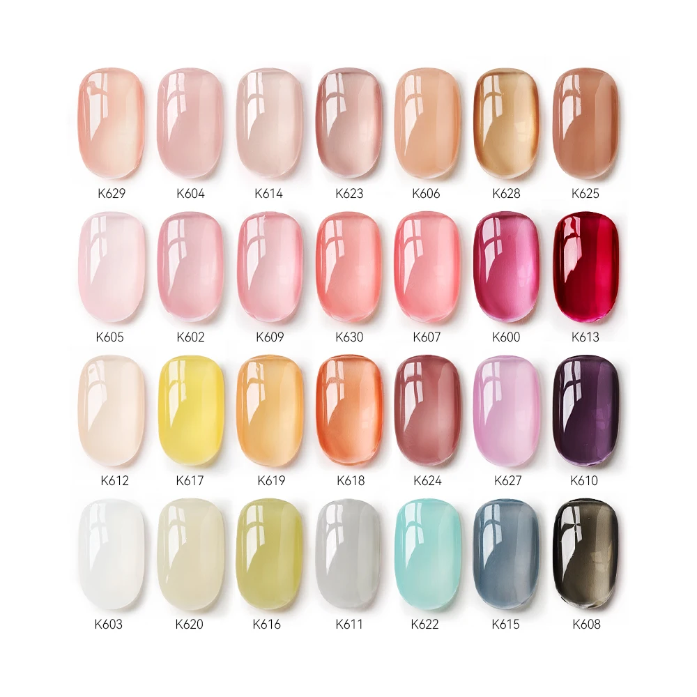 MAYCHAO Rock Candy Sweet Persimmo Jelly Gel Nail Polish 5ML Transparent Nude Gel Polish Sheer Soak Off LED DIY Gel Nail Manicure