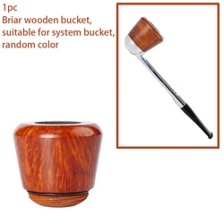 MUXIANG 1pc Briar wooden bowl, suitable for system tobacco pipes, random colors, bowl inner diameter 20mm, pipe accessories