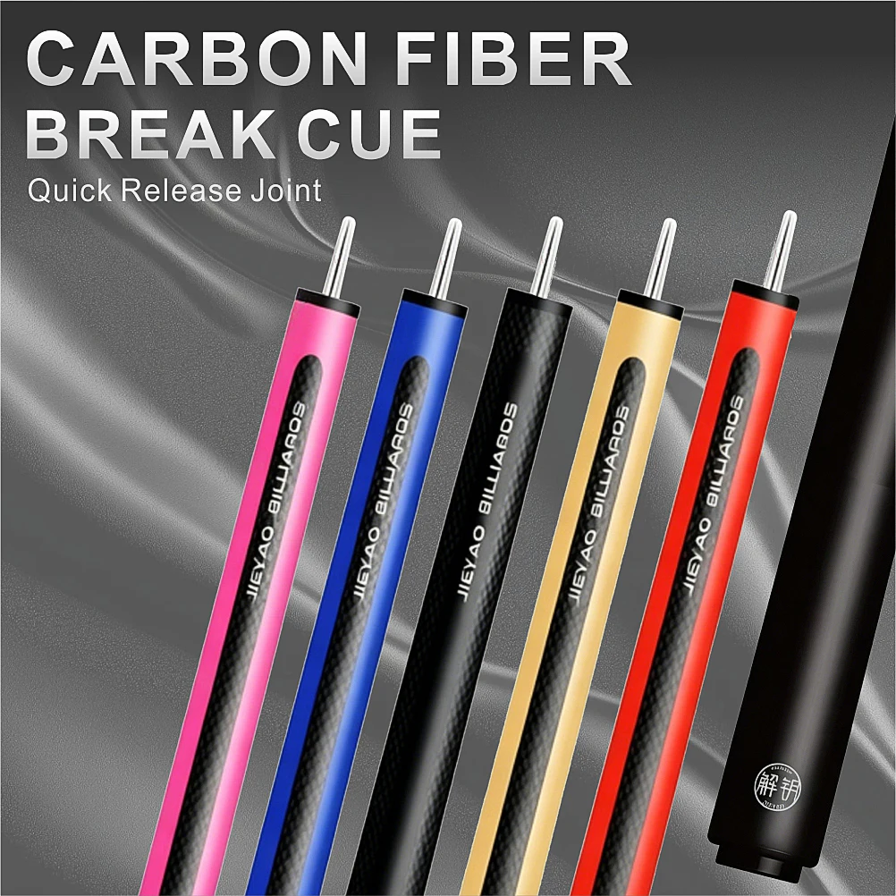 

Billiards Cue Stick Carbon Fiber Cue Stick 13mm Tip Size Break Cue 142cm Length Adjustable Weight Balancing Screw Break Cue