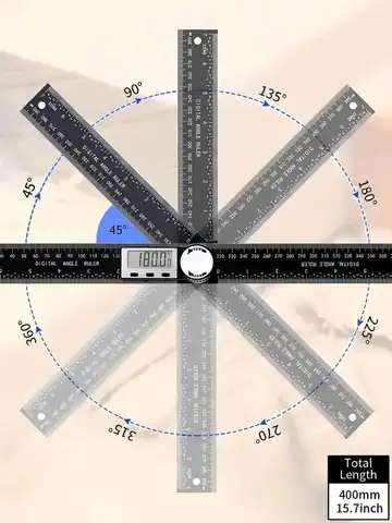 1 PC 2 in 1 Digital Angle Detector Scale Suitable for Woodworking Measurement Tools High Accuracy Mutifunction Tools