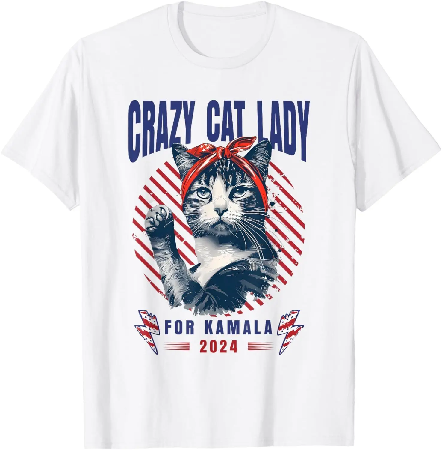 

Футболка Crazy Cat Lady For Kamala Childless Cat Lady Kamala Harris S-5XL