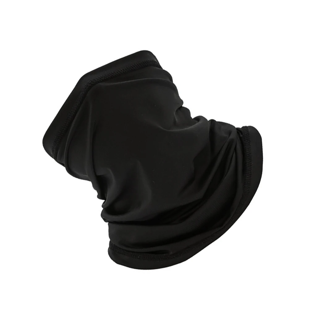 Black Outdoor Sun Protection Bib Spring and Summer Motorcycle Neck Cover Sports Magic Bandana Riding Mask Full Fac