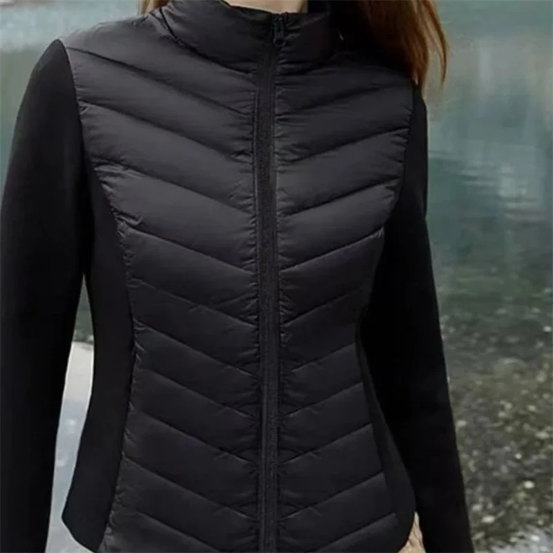 2025年新作 軽量薄手ダウンコットンコート レディース 防風 暖かい 秋冬 コットンジャケット 薄型デザイン アウトドア スポーツジャケット