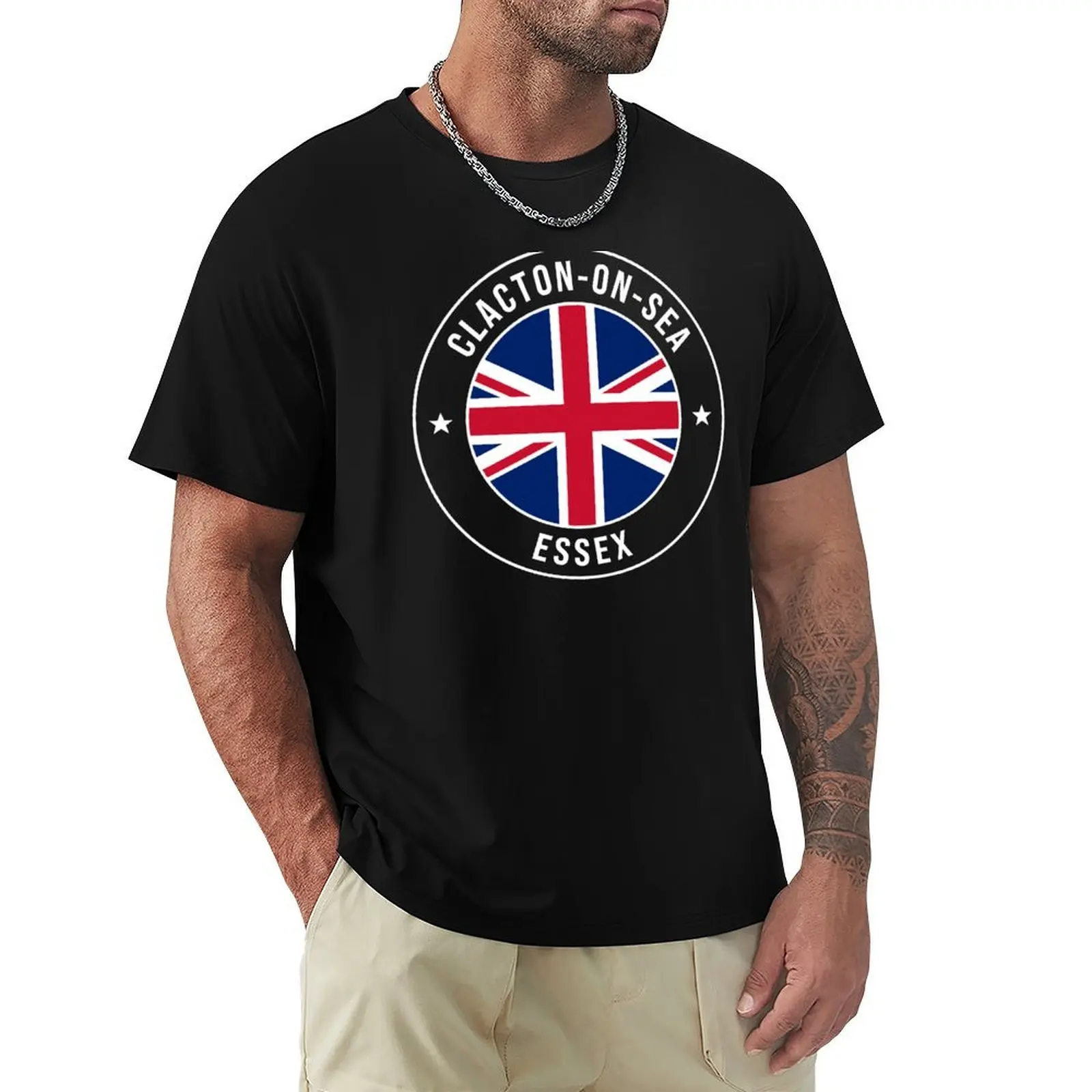 

Clacton-on-Sea Essex United Kingdom Flag T-Shirt customizeds football t shirt plain t shirts men