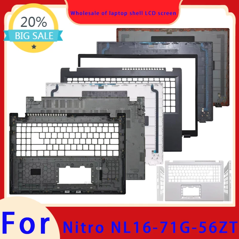 Suitable for Nitro NL16-71G-56ZT laptop LCD screen top cover, palm rest frame, bottom shell, hinge keyboard, black, white, red