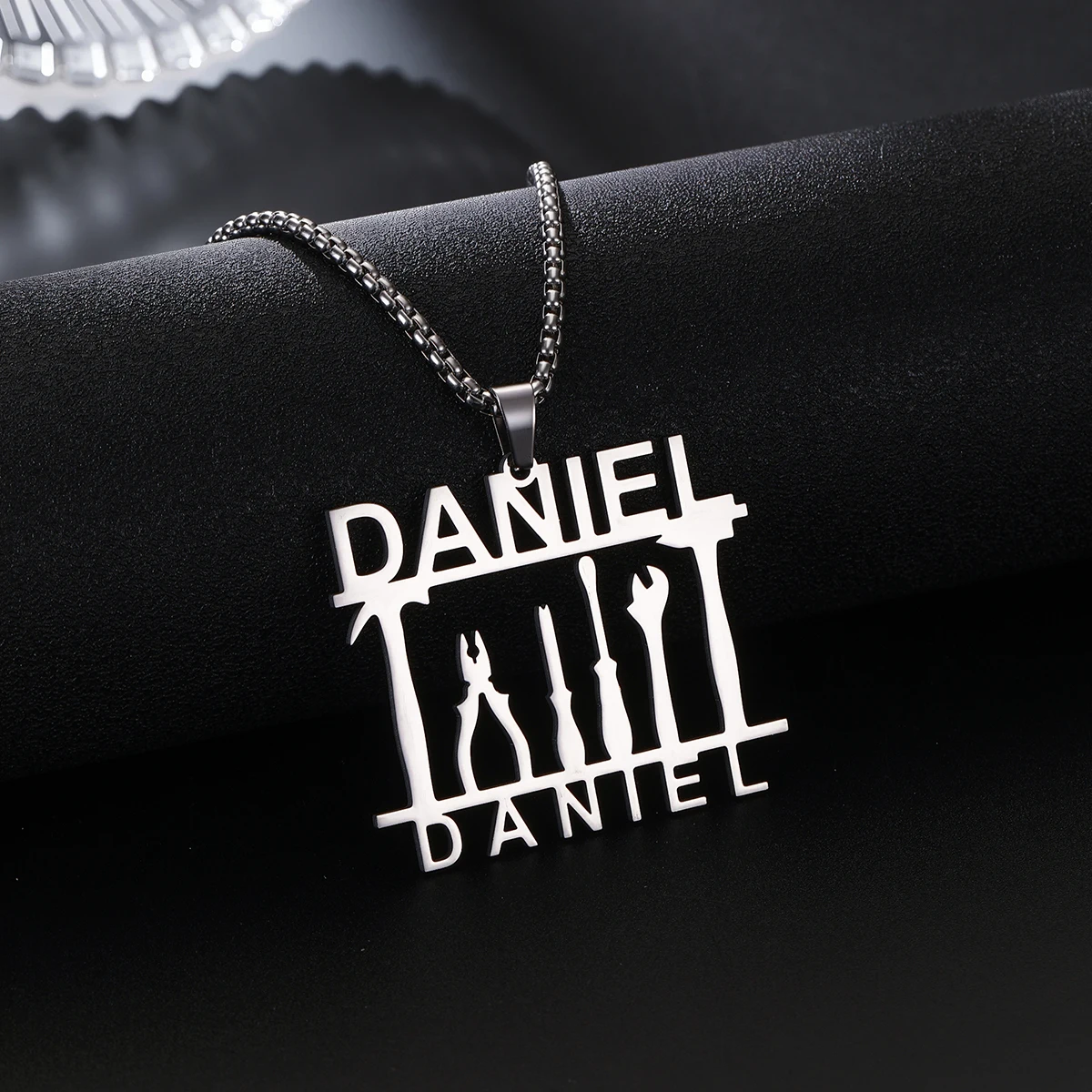 

Custom Name Necklace Personalized Silver Chain Stainless Steel Necklace For Women Man Customized Jewelry for Men Birthday Gift