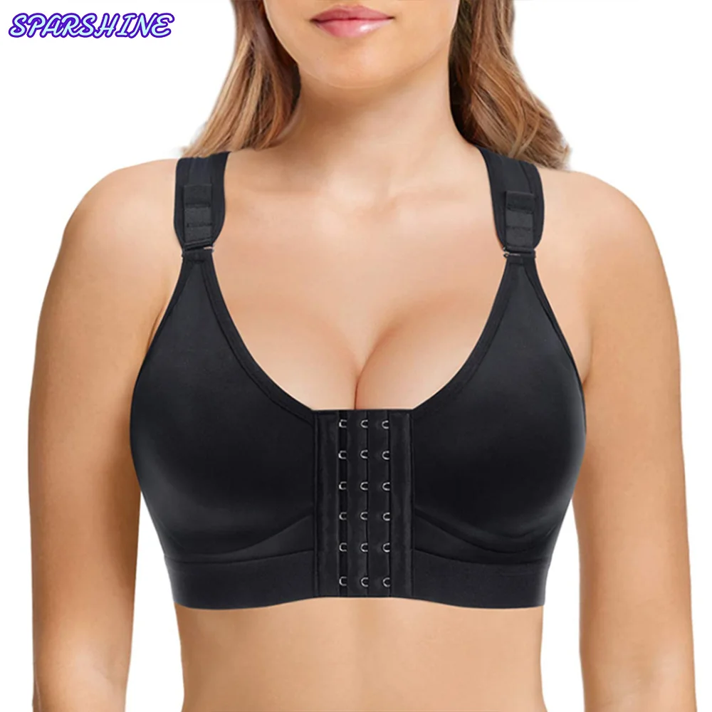 

Fajas Colombiana Women Front Breast Support Bra Slimming Shaping underwear With Hook-eyes Posture Correcting Shapewear Body