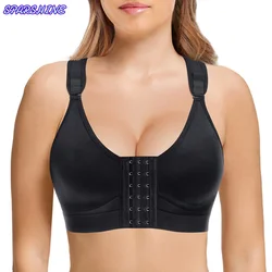 Fajas Colombiana Women Front Breast Support Bra Slimming Shaping underwear With Hook-eyes Posture Correcting Shapewear Body