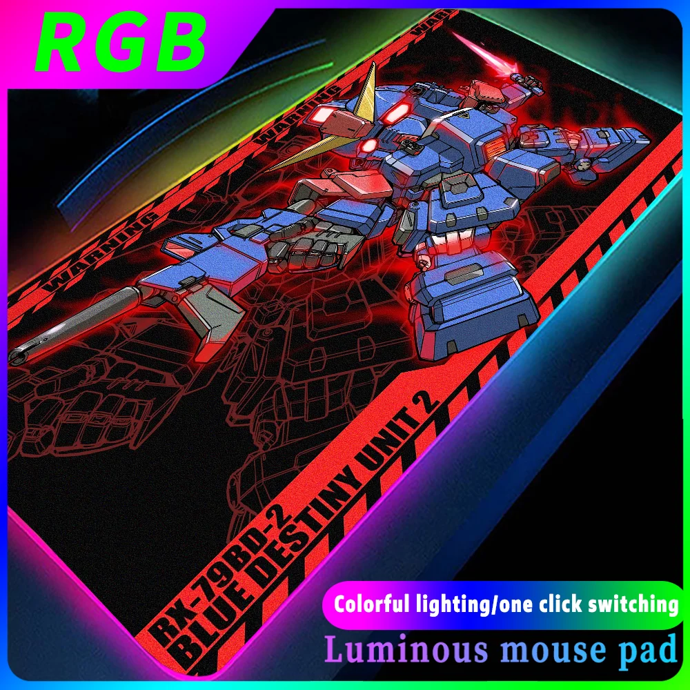 Rgb Mat Led High Speed Computer Accessoires Mousepad Mechanische Krijger G-GUNDAM Tapijt Bureau Mat Grote Toetsenbord Pad Matten Gaming