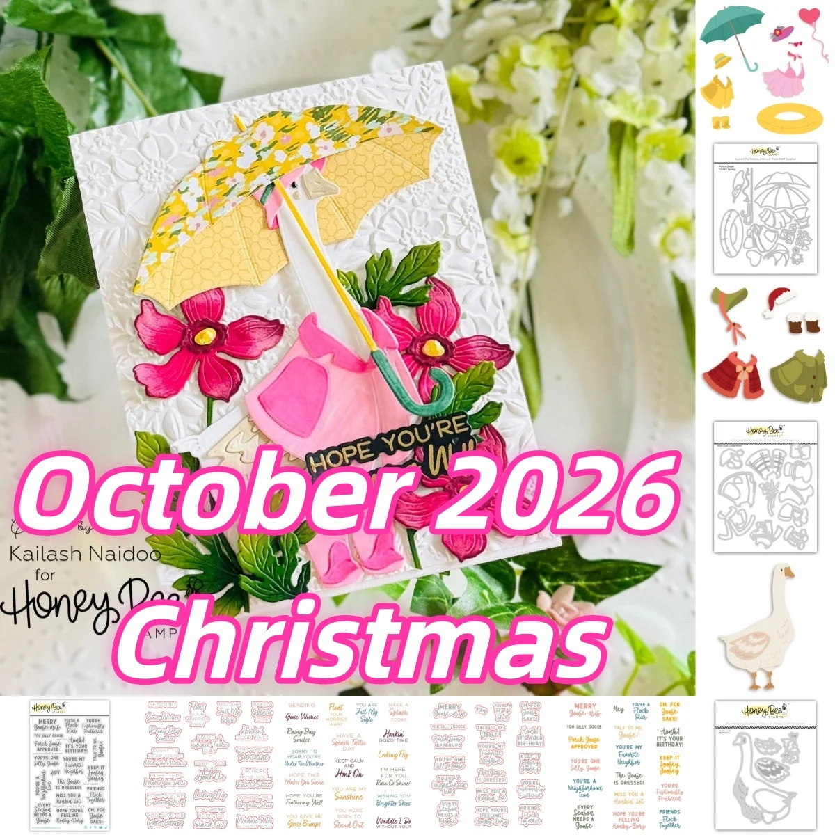 October 2026 New Fashionably Feathered Christmas Goose Metal Cutting Dies Clear Stamps For DIY Greeting Card Scrapbook Diary