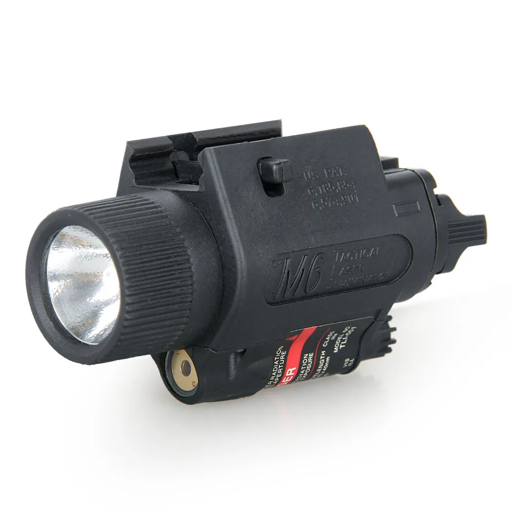 Hunting accessories Tactical M6 Flashlight Red Laser Combo with Rocker Switch M6 Tactical Laser Illuminator 200 lumens gs15-0015