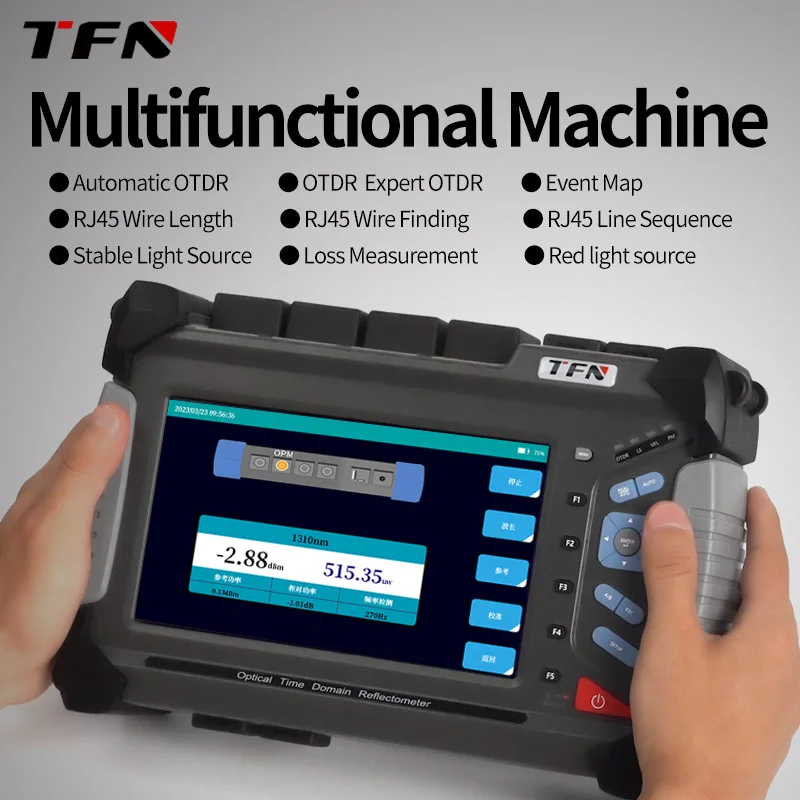 TFN OTDR Fiber Optic Tester SM MM High Precision Multi-Function with OPM&VFL