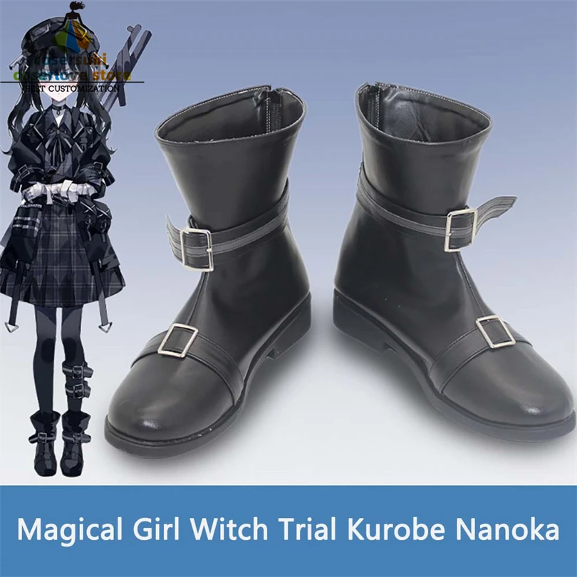

Обувь для косплея Magical Girl Witch Trial Kurobe Nanoka: ботинки для Хэллоуина, карнавала, конвенций, мероприятий, аниме-футуризм