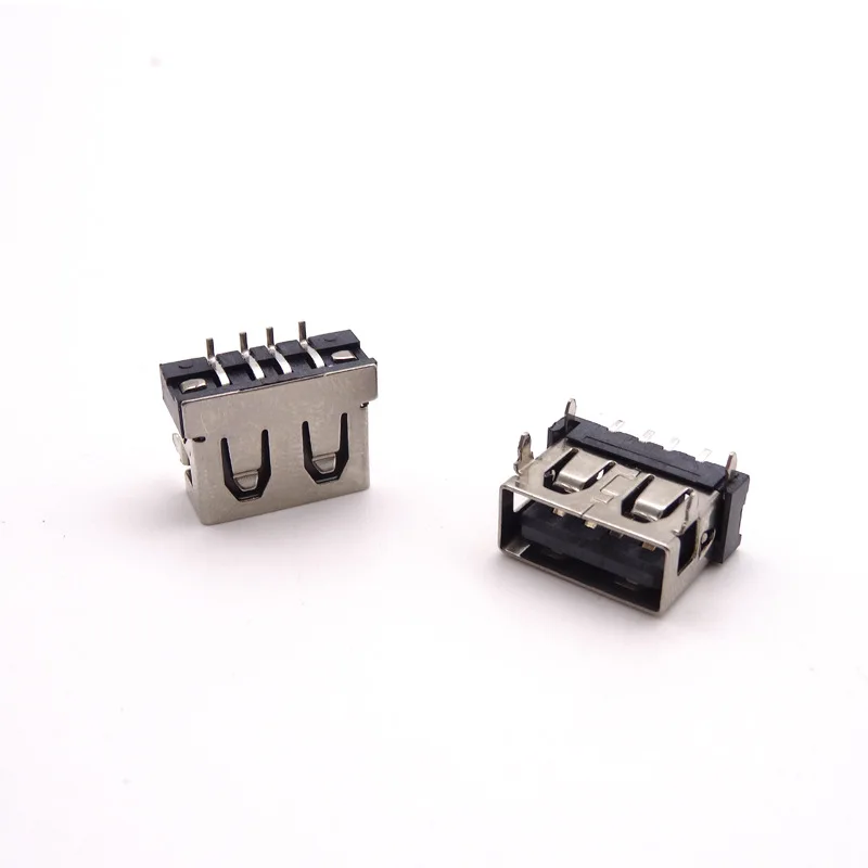 For USB 2.0 Female Block USB Female Block Short Body 10.6 Four-Pin Plug Pin Patch 6.2H One-character Rubber Core, Straight Edge