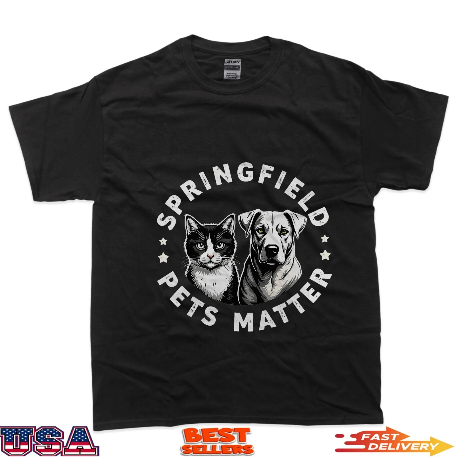 

Springfield Pets Matter Funny Cat Dog Election Day T-Shirt