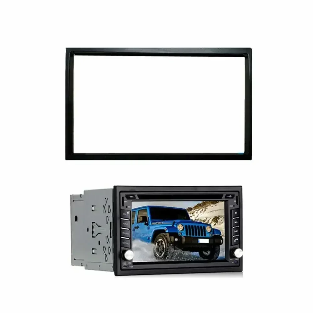 Car Audio Frame Double 2 Din Hardware Auto Stereo Radio Fascia Frame Plastic For Series Chico Golf For Bora MK3 MK4 178x102mm