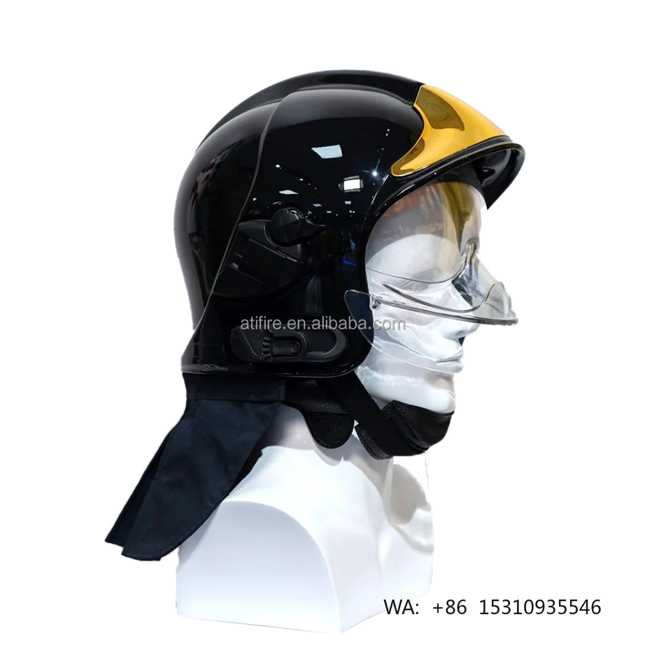 

CE Certified Full Face Firefighter Helmet Anti-Impact Fire Rescue Safety Protective Equipment For Outdoor