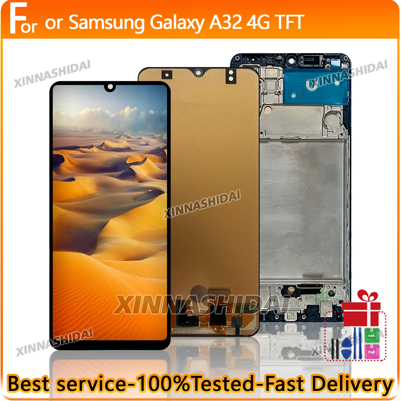 Pantalla LCD TFT AAA+ para Samsung A32 4G, para Samsung Galaxy A32 A325F SM-A325F/DS, con Marco, Digitalizador Táctil, Repuesto de Pantalla