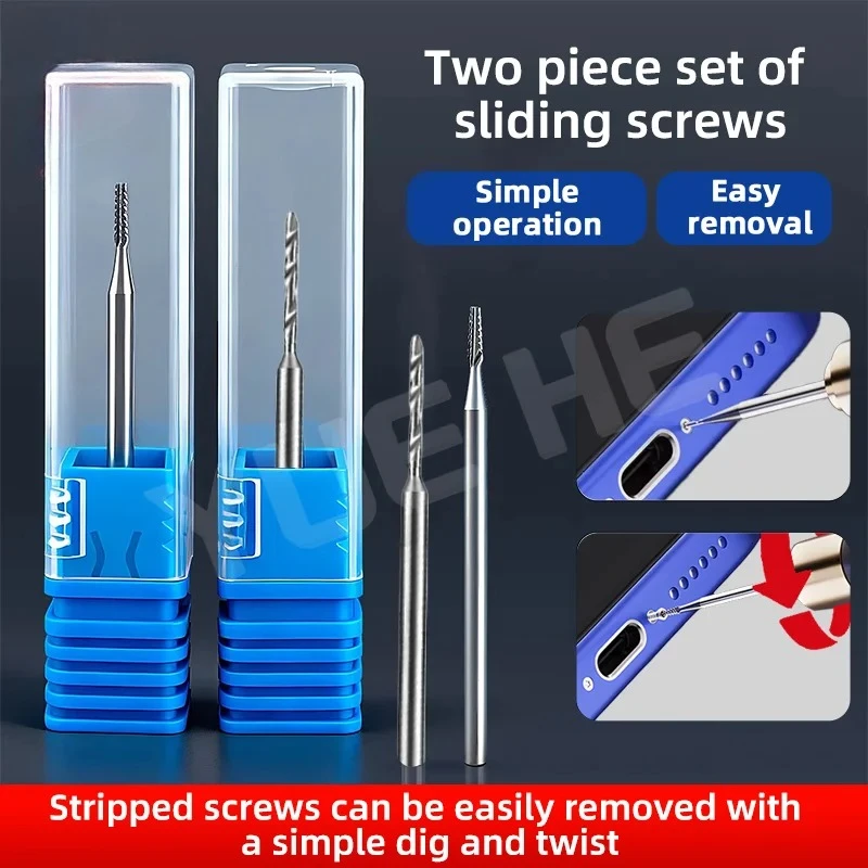 

WYLIE Two piece set of sliding screws Alloy Material Quick Stripped Screw Removal High-efficiency Phone Repair tools
