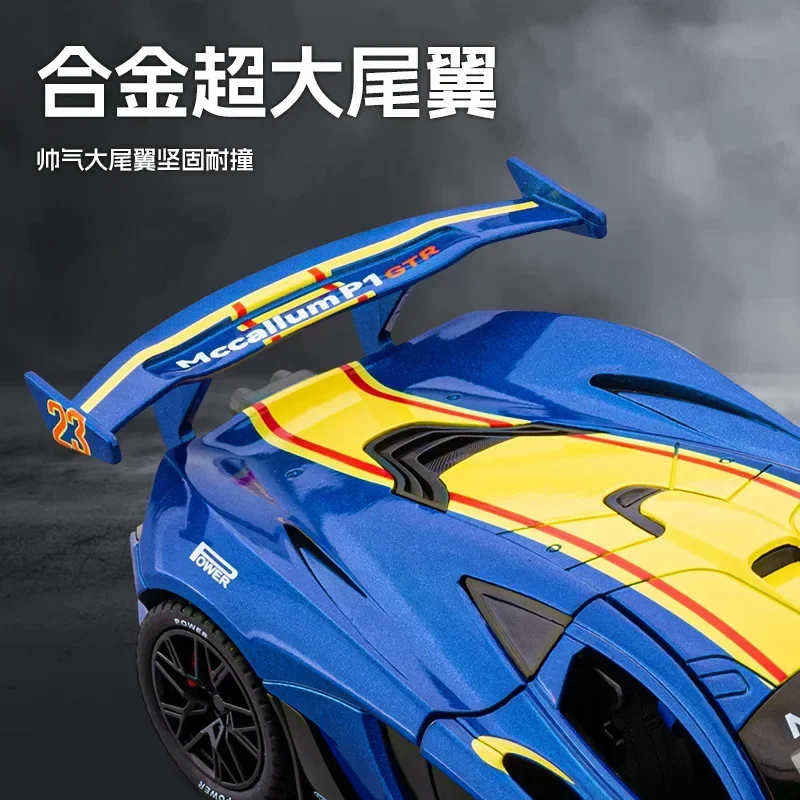 1:22 P1 GTR Rennwagen Hohe Simulation Diecast Metalllegierung Modellauto Sound Licht Zurückziehen Sammlung Kinder Spielzeug Geschenk C352