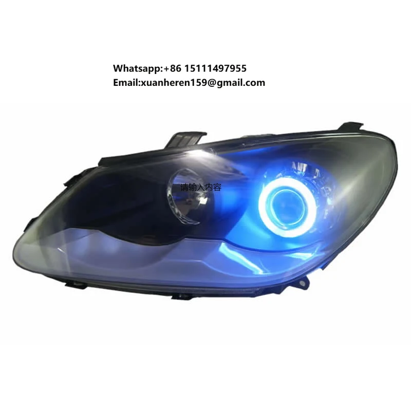 Customized Full LED Headlights for Chery A3 2008-2013 Bi-xenon Projector Lens Front Lamps With DRL