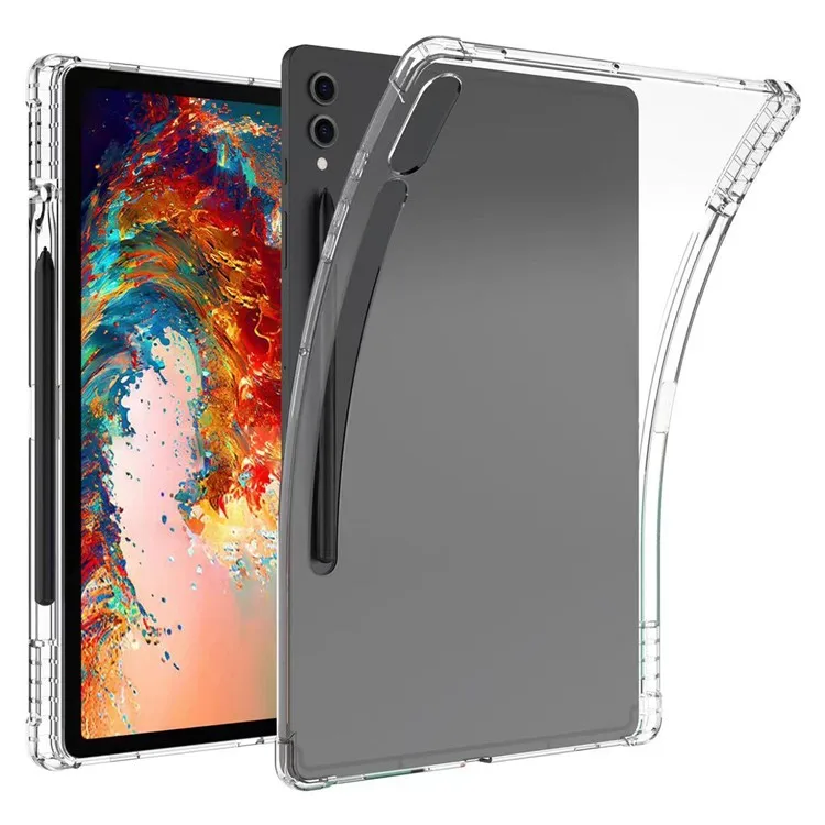 

For Samsung Galaxy Tab S10 Ultra Case Reinforced Four Corner Anti-Drop Clear TPU Tablet Cover with Pen Slot