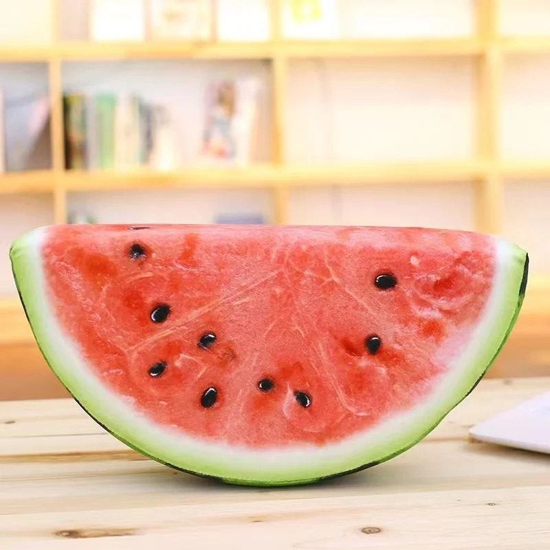 Creative Product Simulation Semi-circle Triangle Watermelon Orange Kiwifruit Fruit Pillow Plush Toy Living Room Sofa Decoration