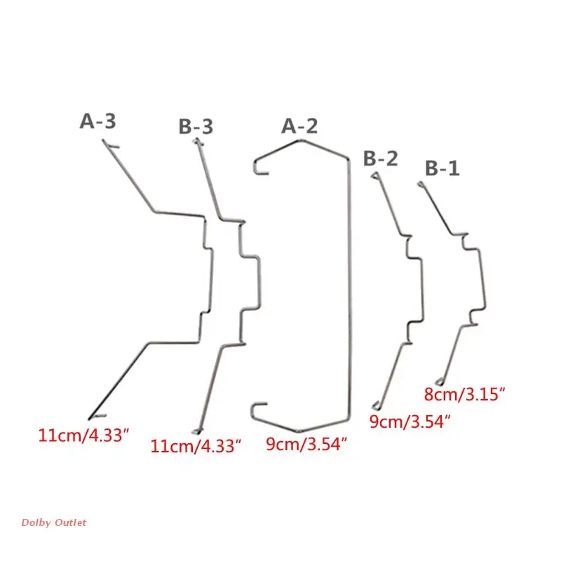 Fan Buckle Heat Pipe Clip Buckles, Suporte elástico aço CPU Gancho, 8cm, 9cm, 12cm, 1 par