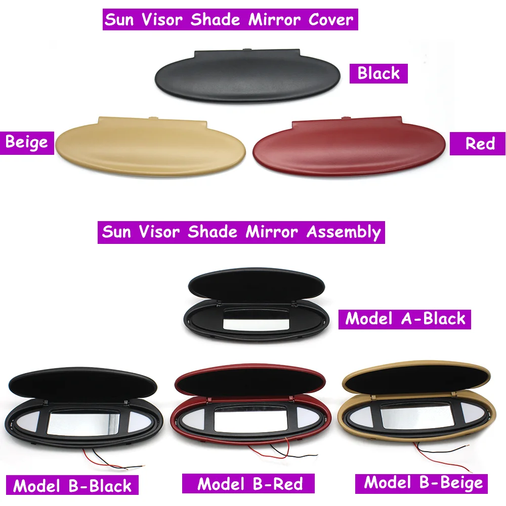 986 987 996 997 Car Sunshade Visor Makeup Cosmetic Mirror Cover Or Assembly For Porsche Boxster Cayman CARRELA TARGA GT2 GT3