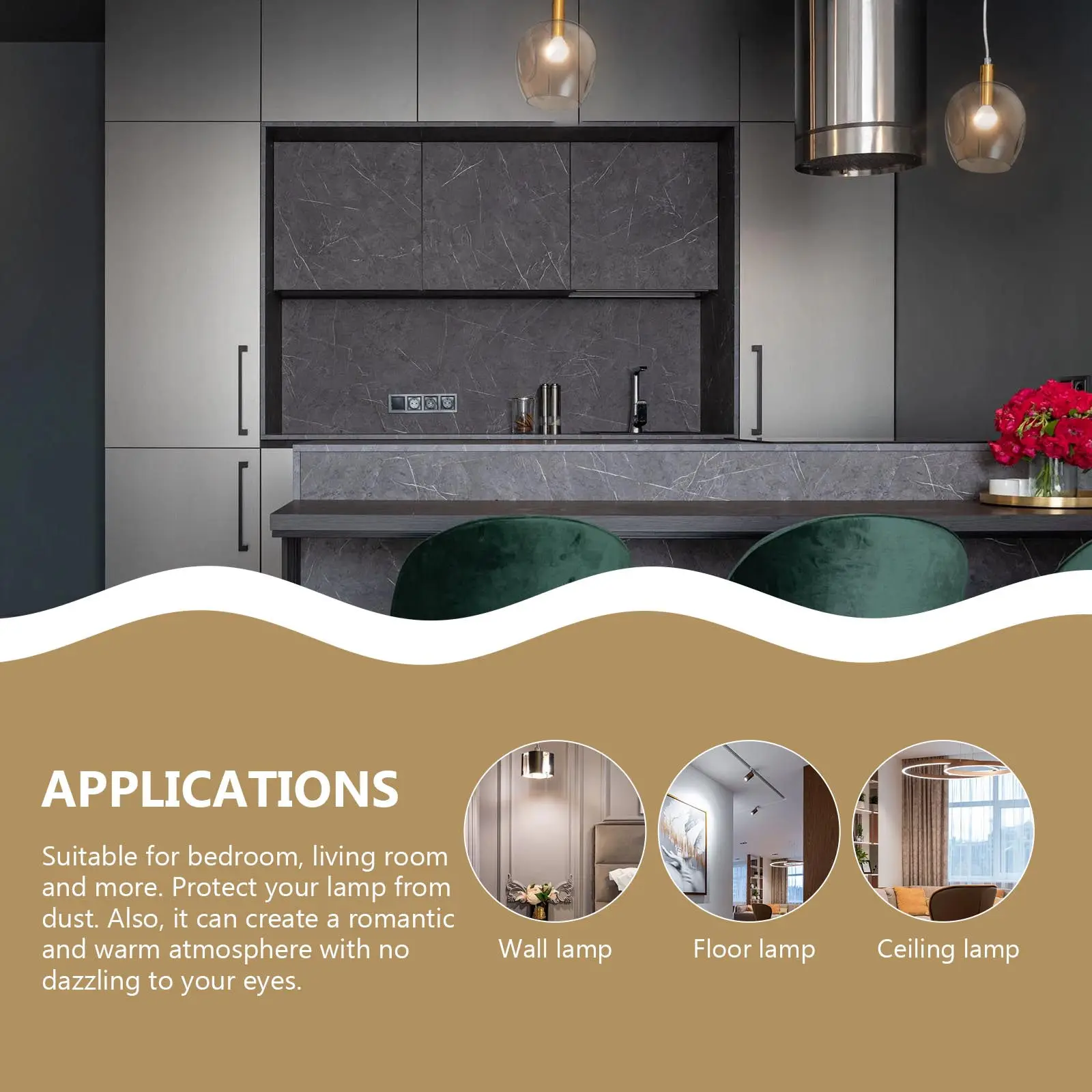 

1 шт. Прозрачный стеклянный плафон в европейском стиле, простой декоративный светильник для спальни, потолочный/настенный светильник, прозрачный плафон