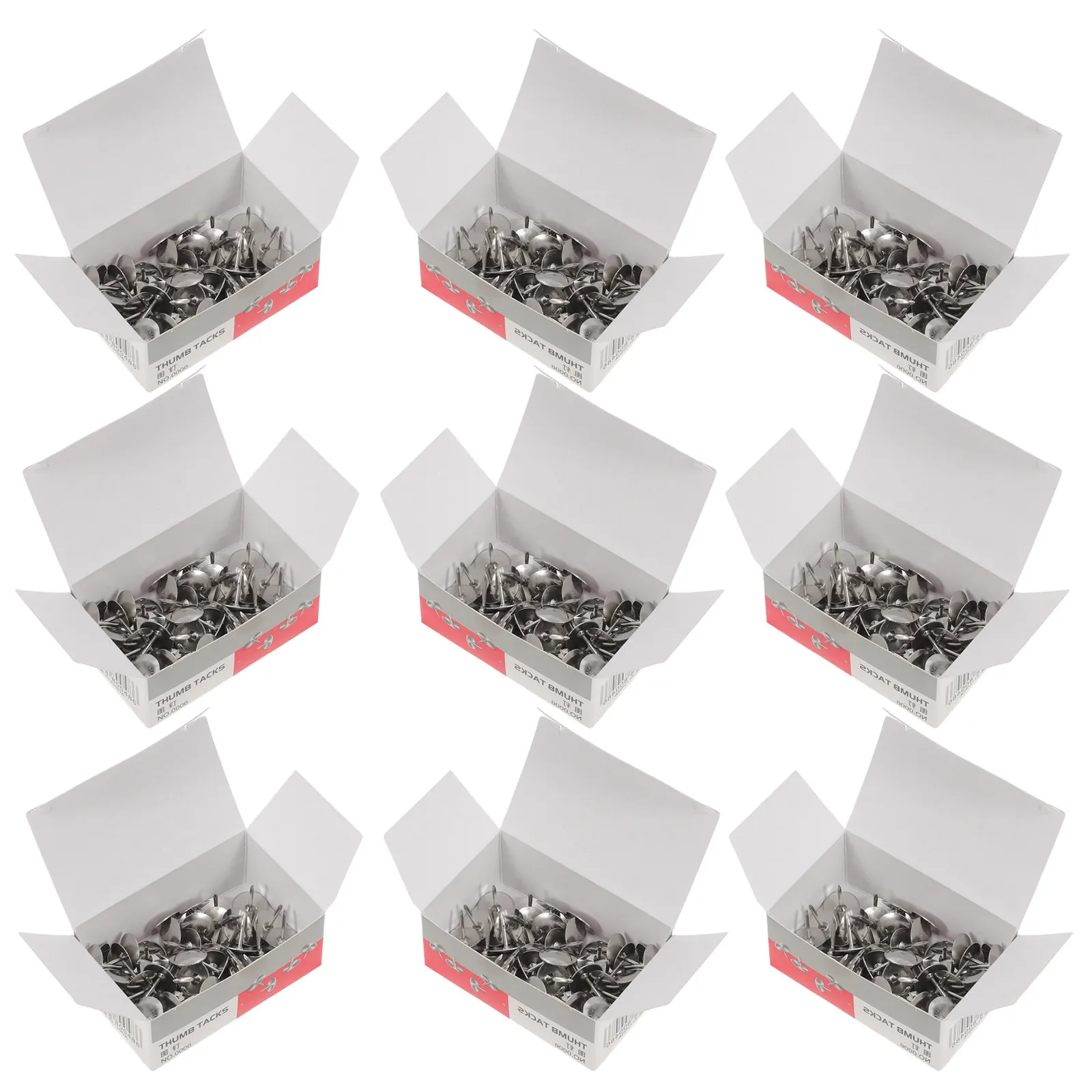 10 Boxes Strong Metal Thumb Tacks Nickel Plated Decorative Flat Thumbtacks for Bulletin Boards Document Organizing Hanging