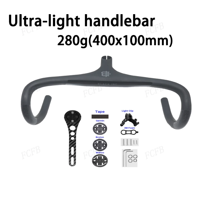 

Карбоновый руль, дорожный карбоновый руль, карбоновый интегрированный руль с креплением на выносе 20-120 мм, 28,6 мм, 380–440 мм