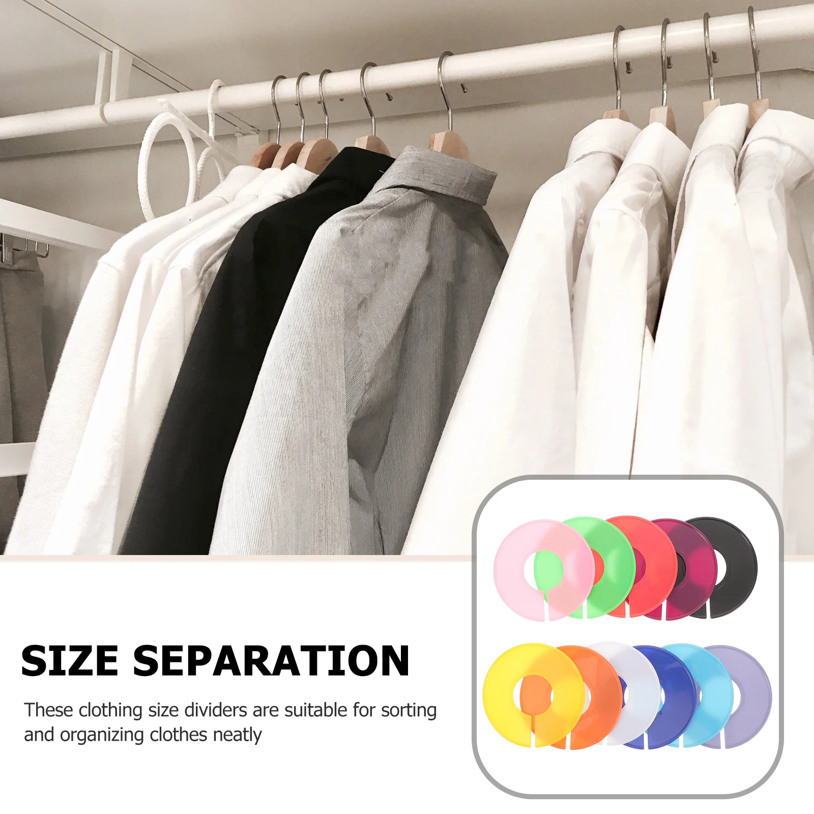 11 قطعة فواصل حجم الملابس مستديرة فارغة الملابس المنظم مقسم لخزانة خزانة شماعات حلول التخزين المنزل
