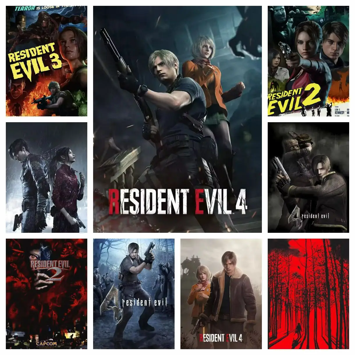 

Resident-Evil Game 5D DIY Diamond Classic Movie Diamond Embroidery Full Round Drill Cross for Gaming Room Home Decoration