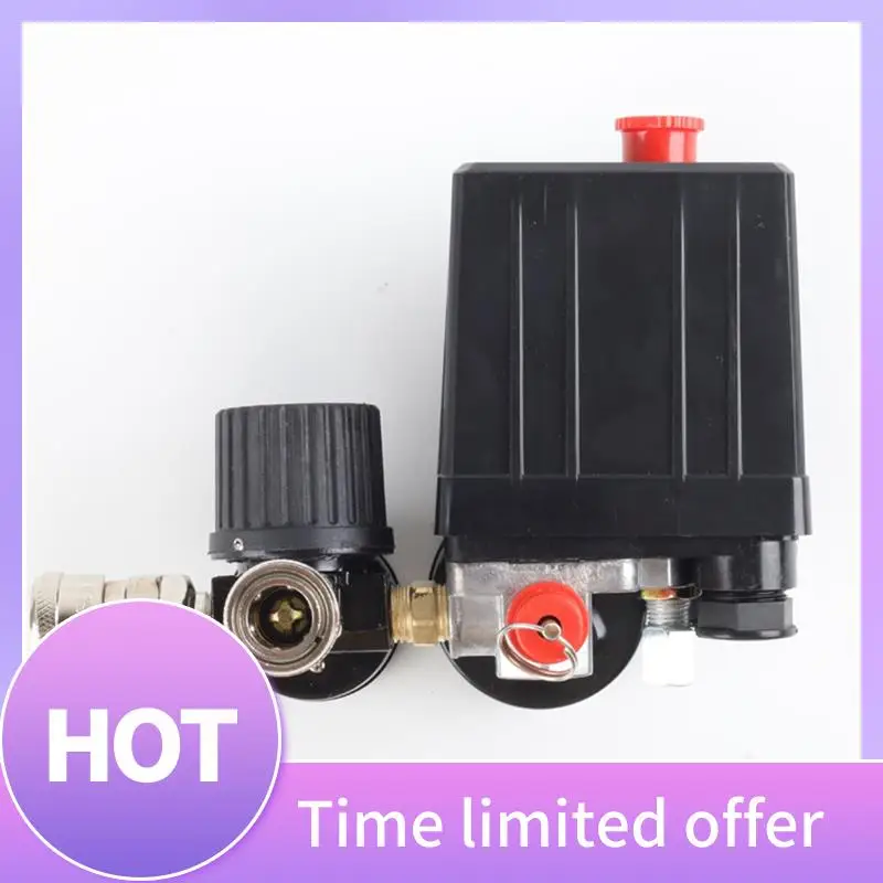 

B69C 3000L/Min Air Pump Control Valve 0-180 PSI Gauge 220V/380V Regulator Duty Air Compressor Pump Pressure Control Switch